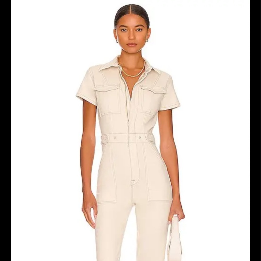 Good American fit for success jumpsuit in bone